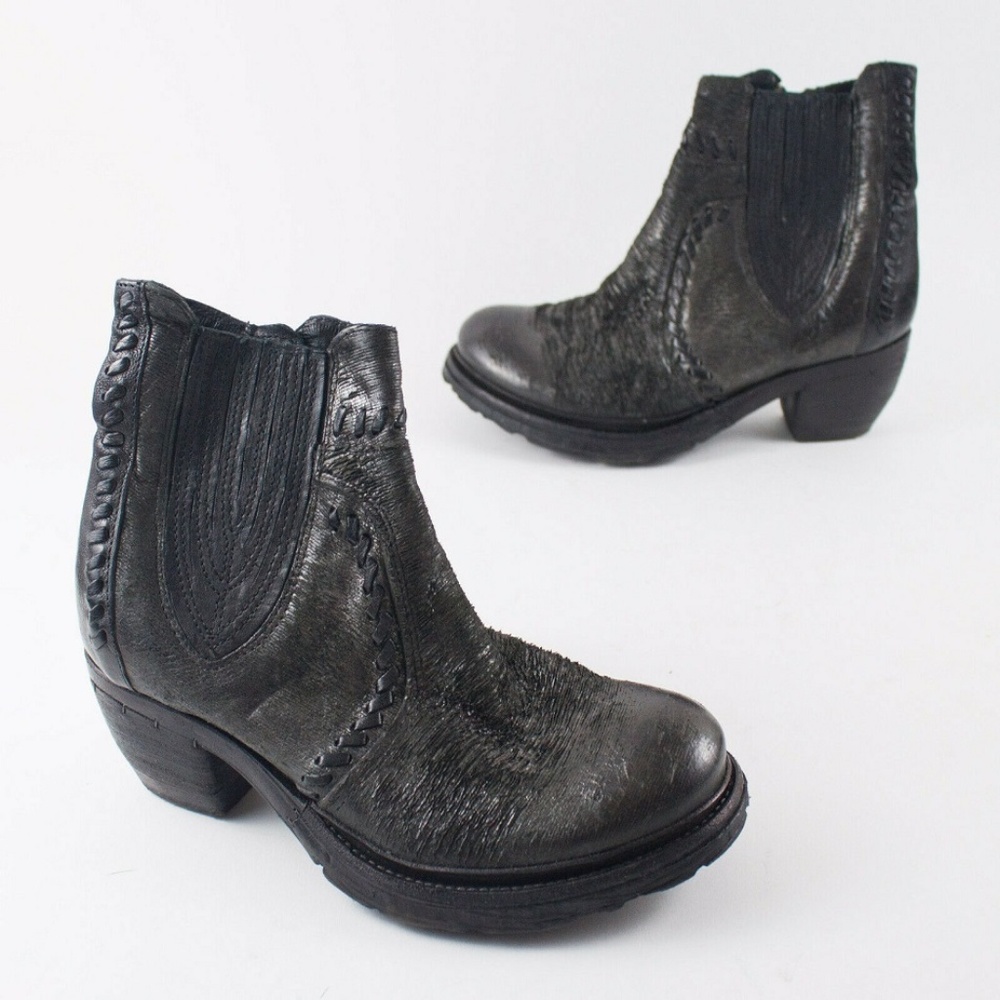 A.S. 98 Metallic Chelsea Western Ankle Boots